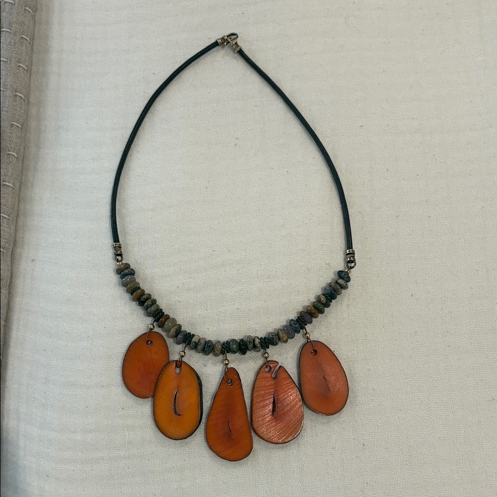 Orange Pendant Necklace